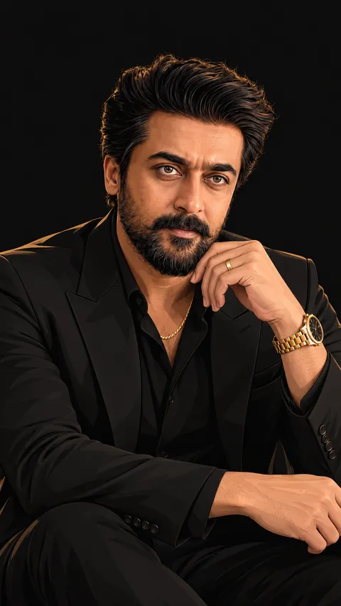 Elegant Black And Gold Portrait