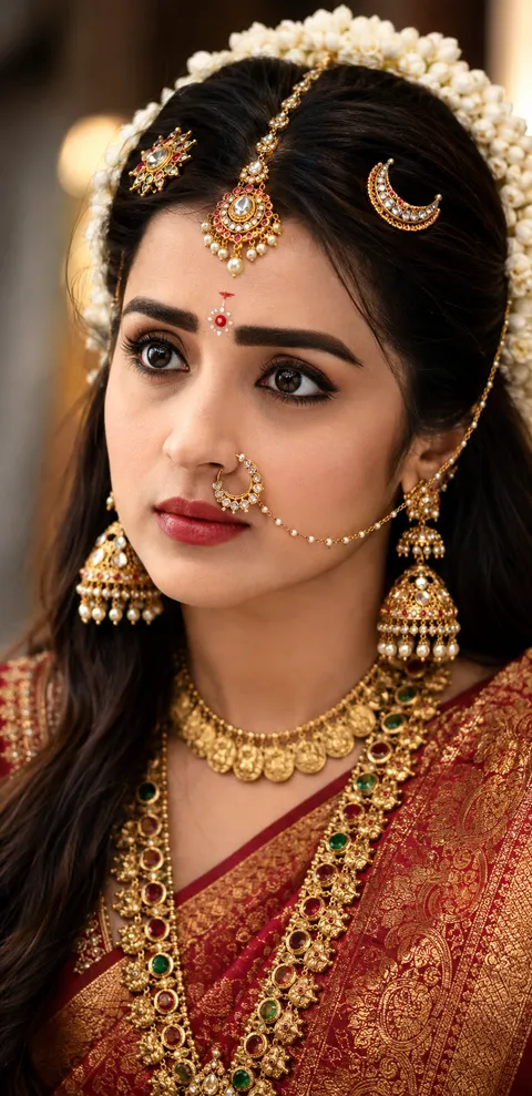 AI-generated example image for the prompt "Bridal Close-Up, the Jewelry Detail"