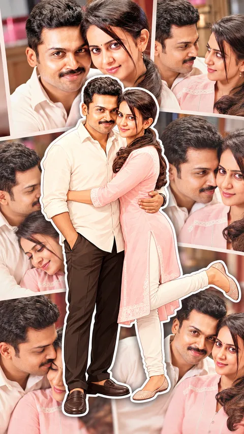 Cartoon Couple Collage