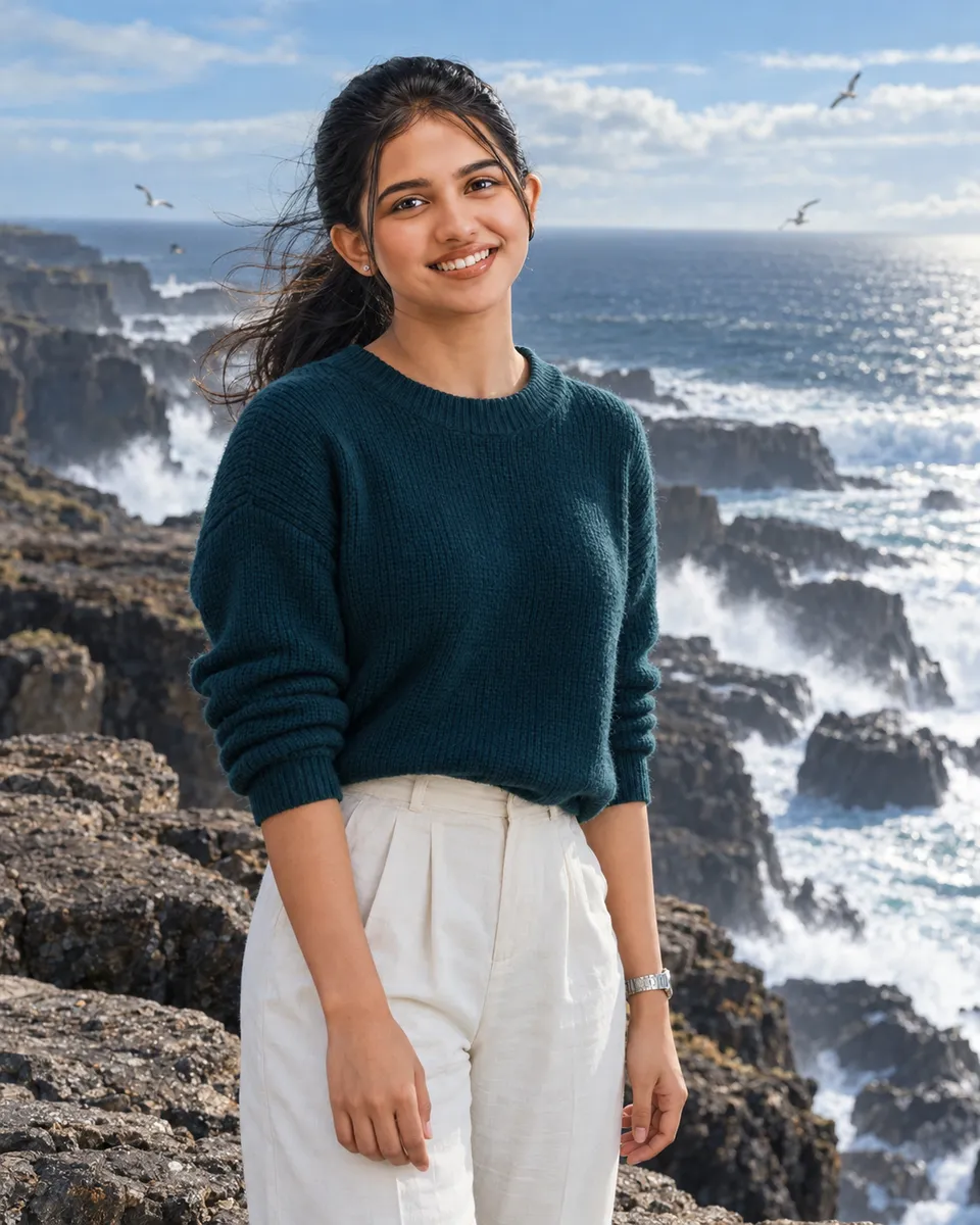 Cliffside Serenity Portrait