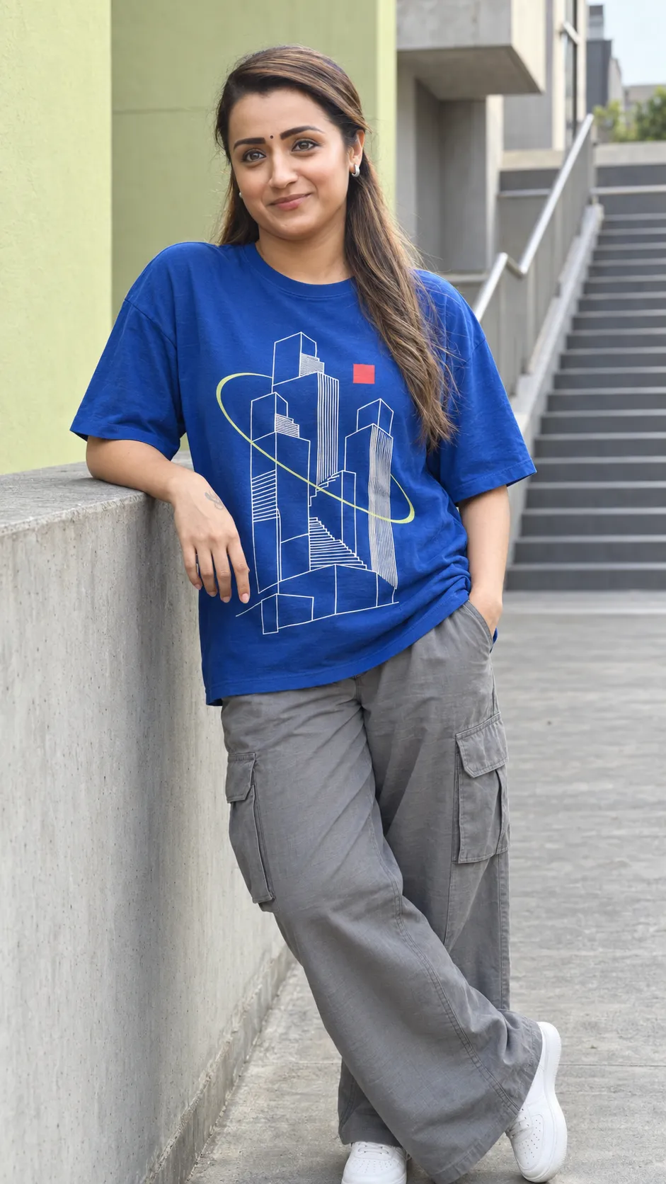 Cobalt Streetwear Confidence Capture