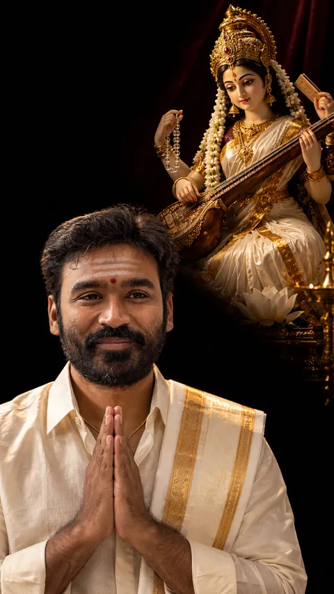 Devotional Portrait of Saraswathi