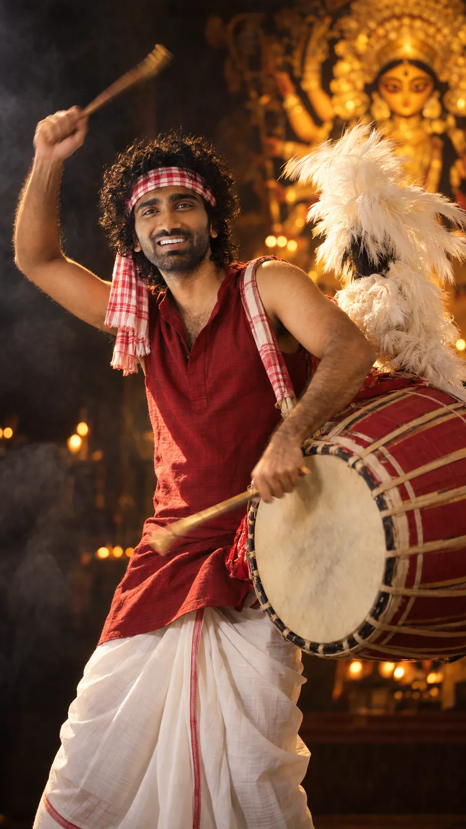 Dramatic Dhak Performance