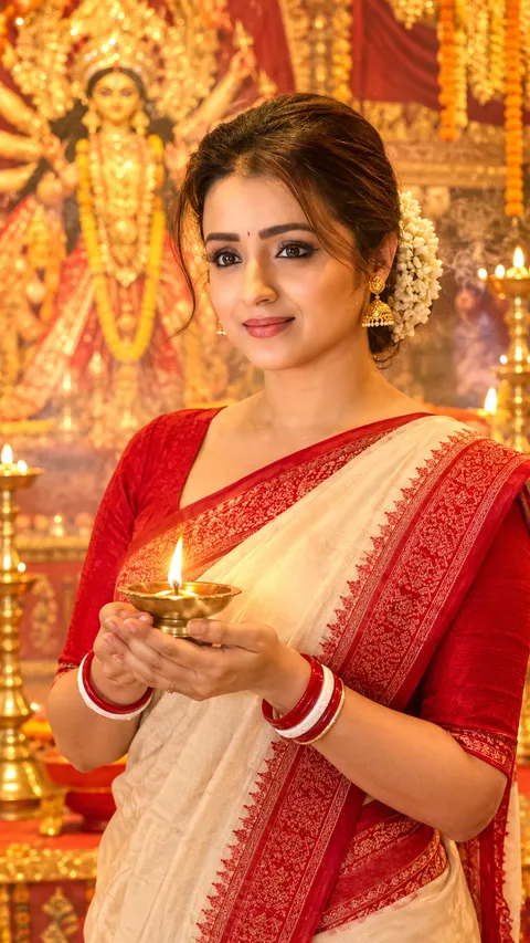 Durga Puja Celebration Portrait