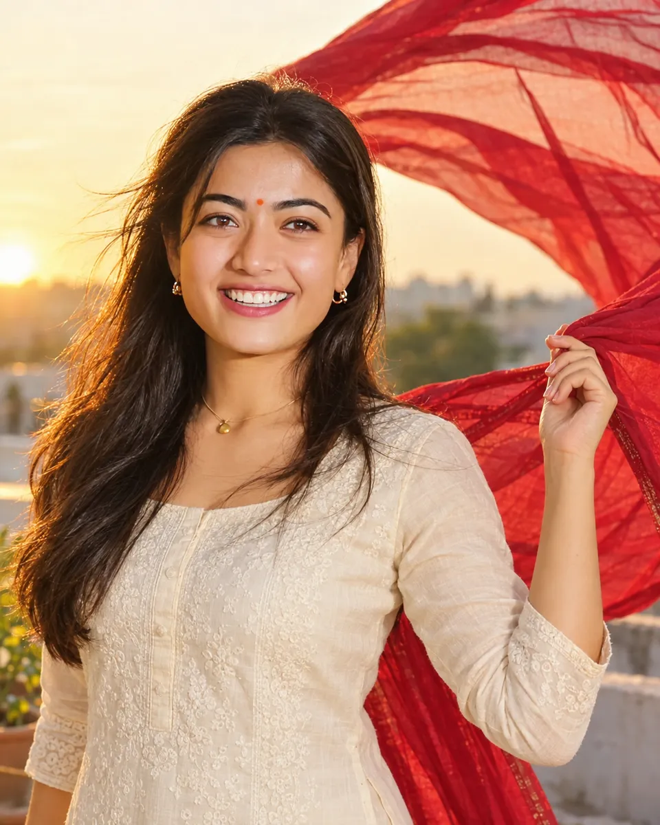 Golden Hour Terrace Portrait
