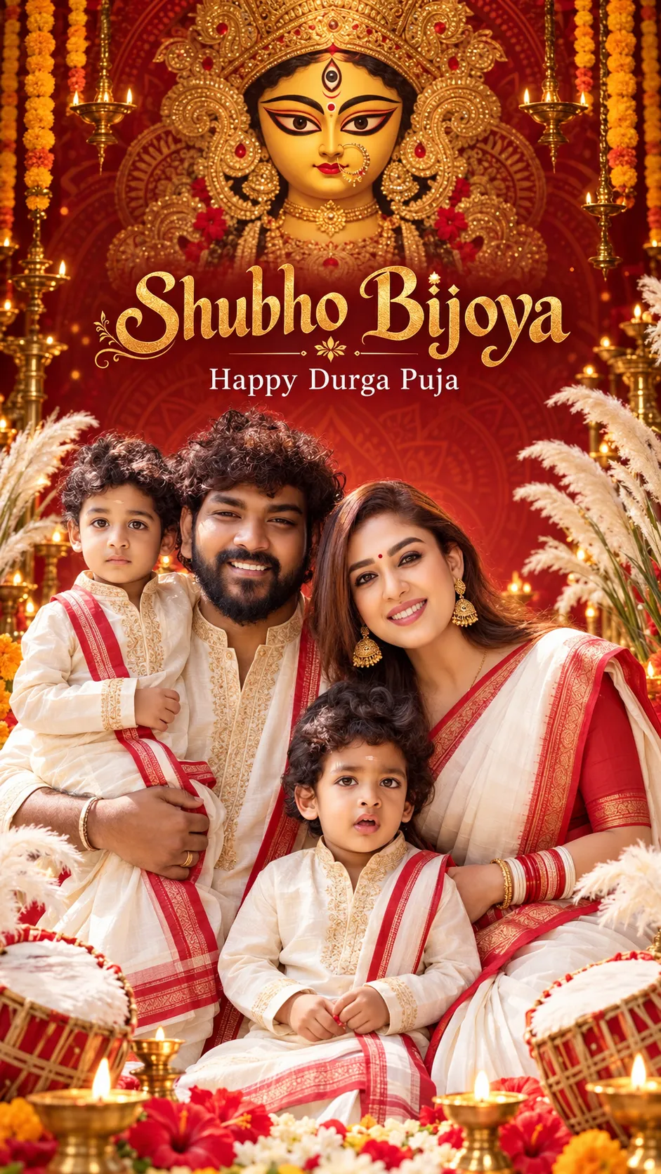 Festive Durga Puja Greeting Poster