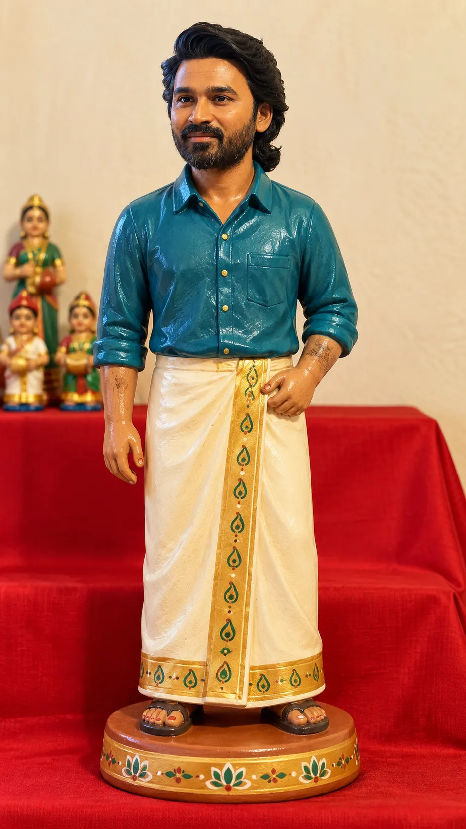 Hand-Painted Golu Doll Portrait