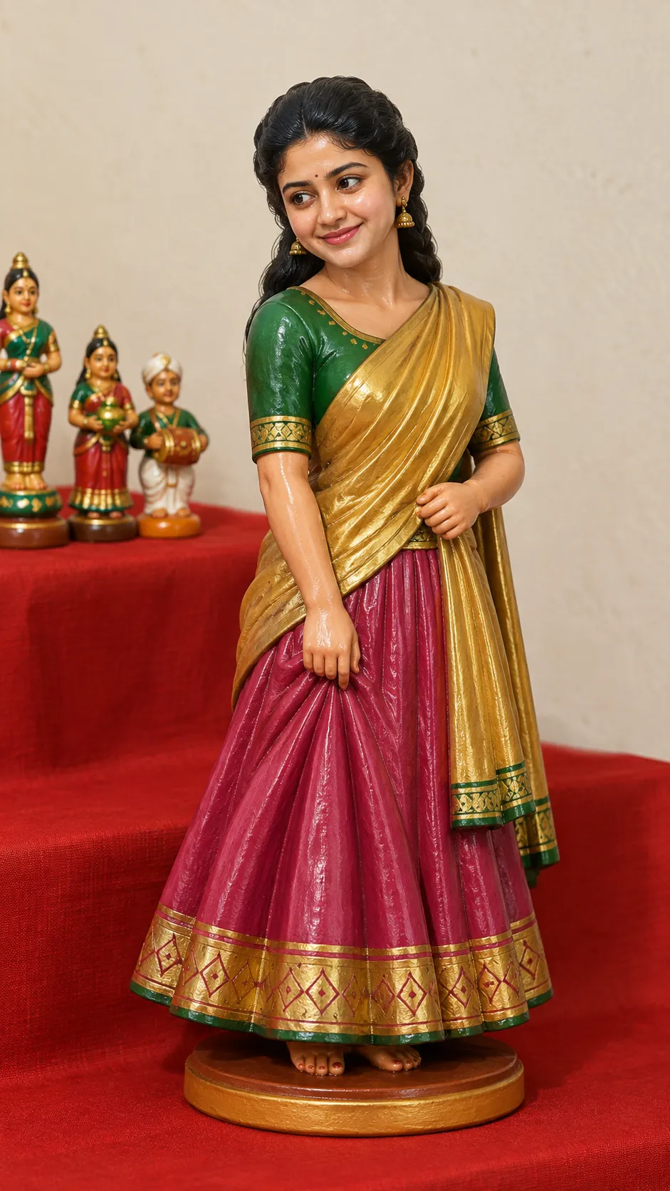 Hand-Painted Golu Doll Portrait