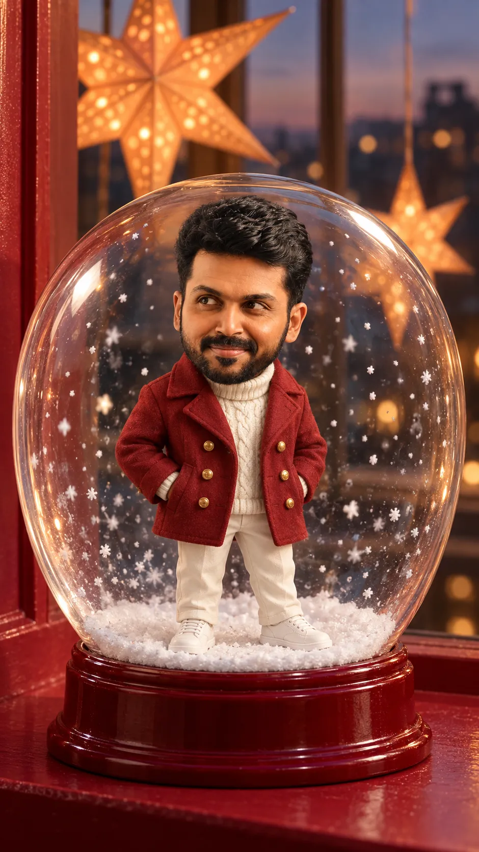 Chibi Vinyl Figure in Snow Globe