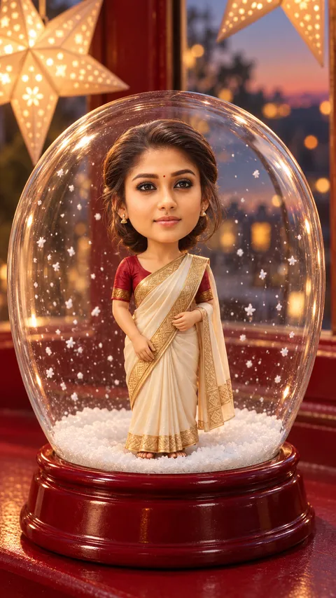 Chibi Vinyl Figure in Snow Globe