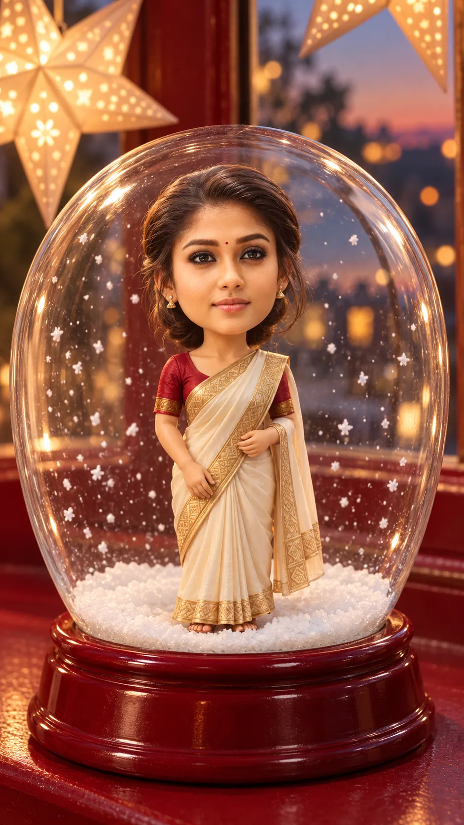 Chibi Vinyl Figure in Snow Globe