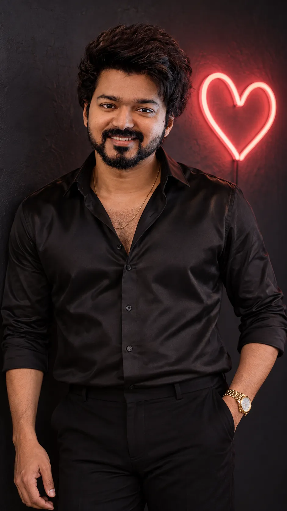 Neon Heart Portrait