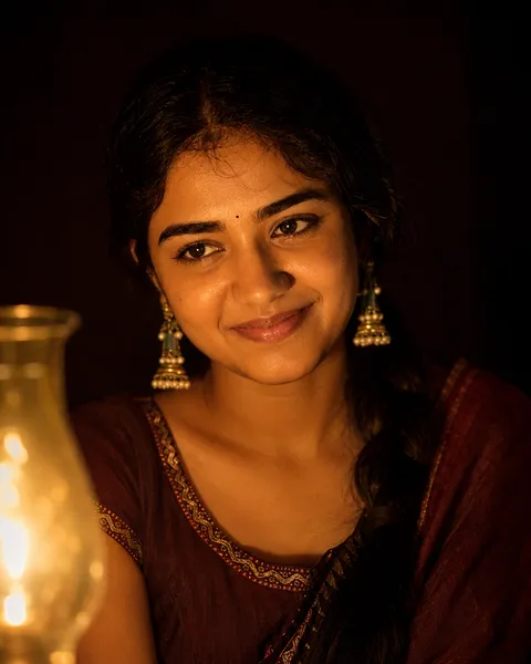 Warm Lamplight Reflection