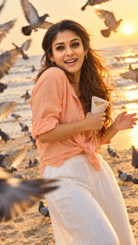 Golden Hour Beach Laughter
