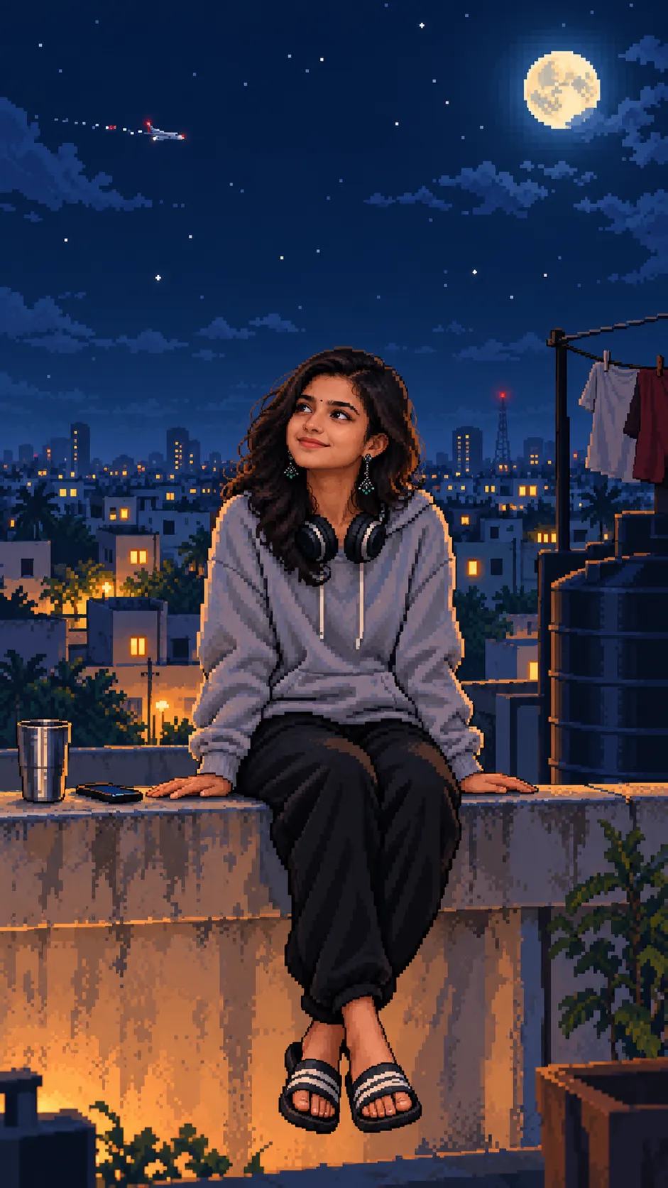Pixel Art Nightscape