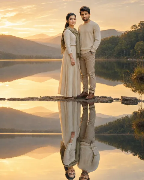 AI-generated example image for the prompt "Still Lake, Mirror Symmetry"