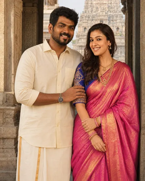 Temple Threshold Couple Portrait