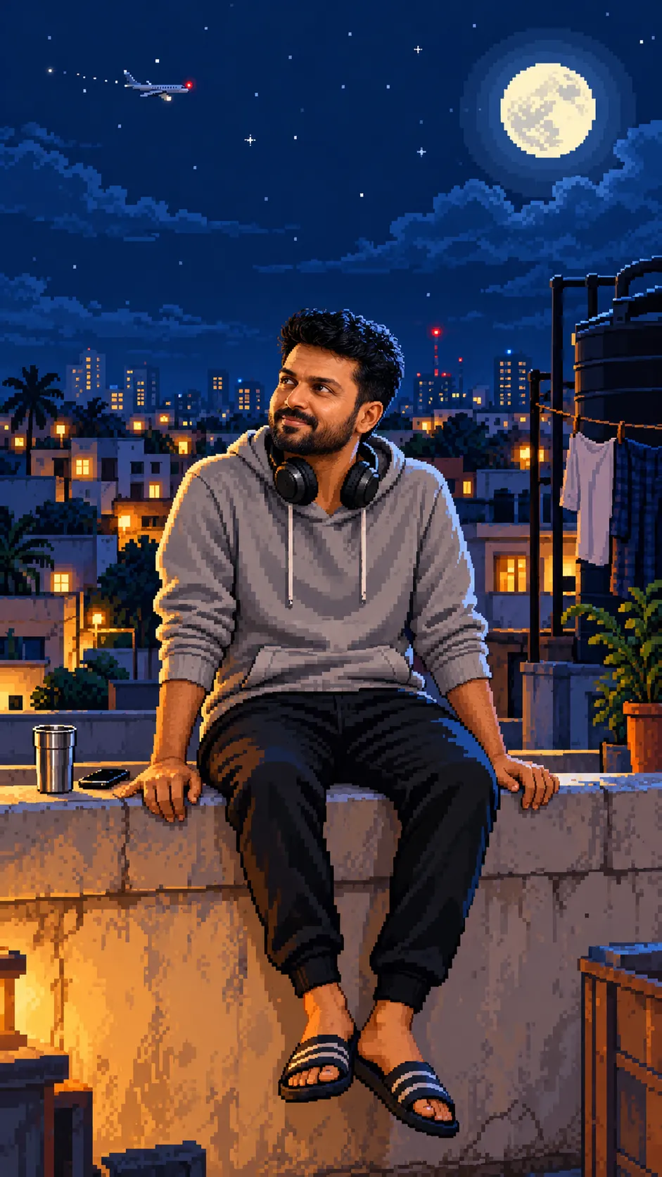 Pixel Art Nightscape