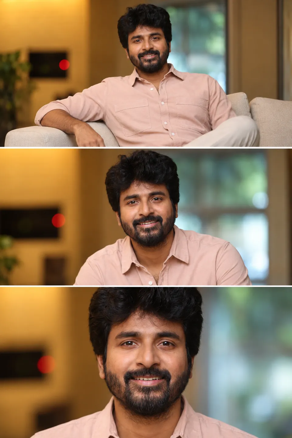 Three-Panel Portrait Series