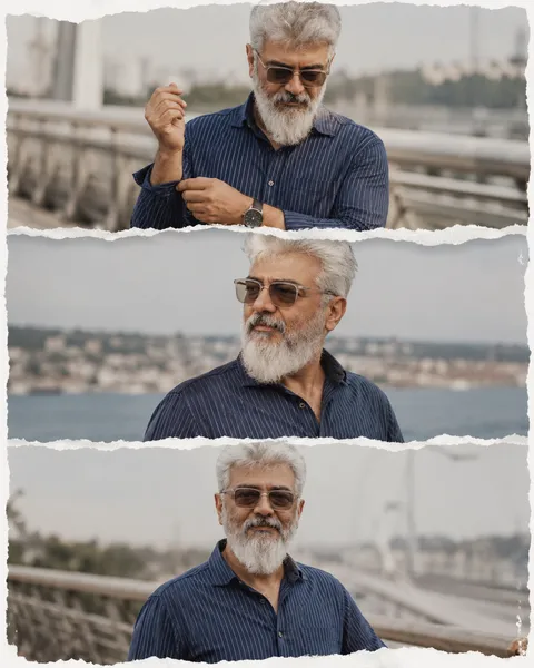 AI-generated example image for the prompt "Torn-Paper Strip, Trio (Man)"